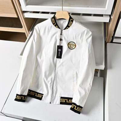 Versace Mens Casual Zip-up Jacket - 베르사체 남성 캐쥬얼 집업 자켓 Ver0275x.Size(m - 3xl).화이트
