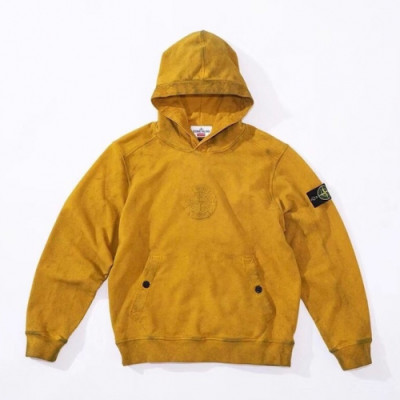 Stone Island 2019 Mens  Logo Cotton HoodT - 스톤아일랜드 2019 남성 로고 코튼 후드티 Sto0029x.Size(s - xl).옐로우