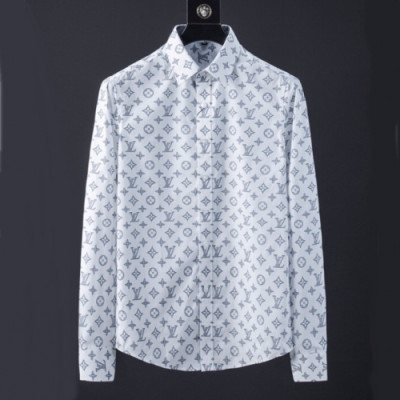 Louis vuitton 2019 Mens Logo Slim Fit Cotton shirt - 루이비통 2019 남성 로고 슬림핏 코튼 셔츠 Lou01245x.Size(m - 3xl).화이트