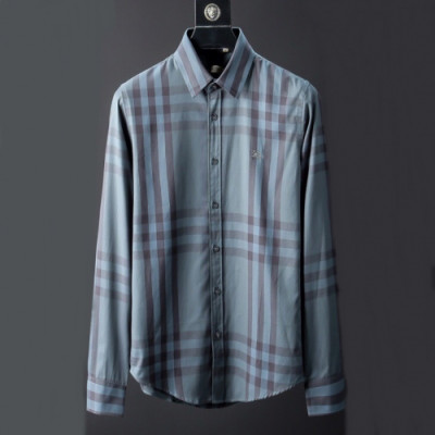 Burberry 2019 Mens Vintage Logo Slim Fit Cotton shirt - 버버리 2019 남성 빈티지 로고 슬림핏 코튼 셔츠 Bur01095x.Size(m - 3xl).그린