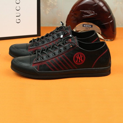 Gucci 2019 Mens Leather Sneakers - 구찌 2019 남성용 레더 스니커즈 GUCS0329,Size(240 - 265).블랙