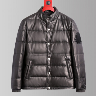 Moncler 2019 Womens Patch Logo Modern Leather Down Padding - 몽클레어 2019 여성 패치 로고 모던 레더 다운패딩 Moc0751x.Size(m - 3xl).블랙