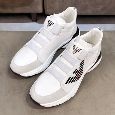 Armani 2019 Mens Leather Sneakers  - 알마니 2019 남성용 레더 스니커즈 ARMS0017,Size(240 - 270).화이트