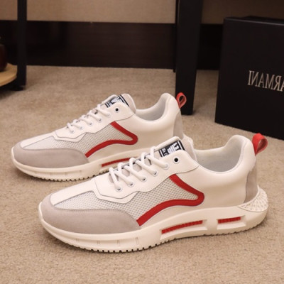 Armani 2019 Mens Leather Sneakers  - 알마니 2019 남성용 레더 스니커즈 ARMS0021,Size(240 - 270).화이트