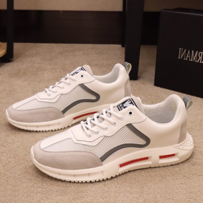 Armani 2019 Mens Leather Sneakers  - 알마니 2019 남성용 레더 스니커즈 ARMS0022,Size(240 - 270).화이트