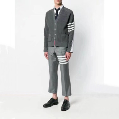 Thom Browne 2019 Mens Strap V-neck Cardigan - 톰브라운 2019 남성 스트랩 브이넥 가디건 Thom0225x.Size(s - xl).그레이