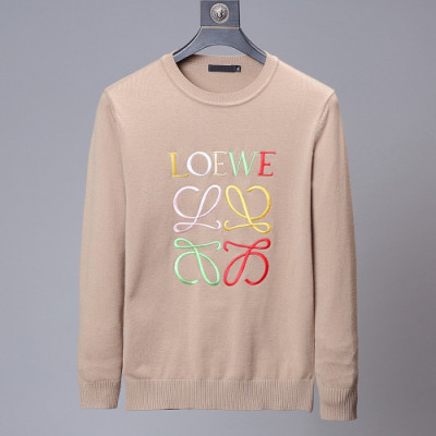 Loewe 2019 Mens Logo Crew-neck  Wool Sweater - 로에베 2019 남성 로고 크루넥 울 스웨터 Loe0084x.Size(m - 3xl).베이지