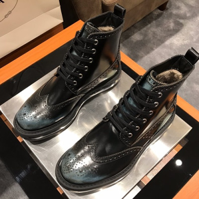 Prada 2019 Mens Leather Boots - 프라다 2019 남성용 레더 부츠,PRAS00178,Size(245 - 265).블랙