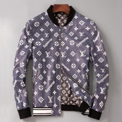 Louis vuitton 2019 Mens Initial Logo Leather Jacket - 루이비통 2019 남성 이니셜 로고 가죽 자켓 Lou01233x.Size(m - 3xl).그레이