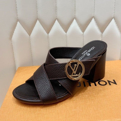 Louis Vuitton 2019 Ladies Leather Slipper - 루이비통 2019 여성용 레더 슬리퍼 LOUS0269.Size(225 - 255).브라운