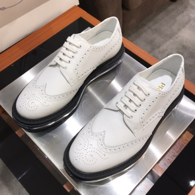 Prada 2019 Mens Leather Oxford Shoes - 프라다 2019 남성용 레더 옥스퍼드 슈즈 PRAS0183.Size(240 - 265).화이트