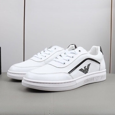 Armani 2019 Mens Leather Sneakers  - 알마니 2019 남성용 레더 스니커즈 ARMS0026,Size(240 - 270).화이트