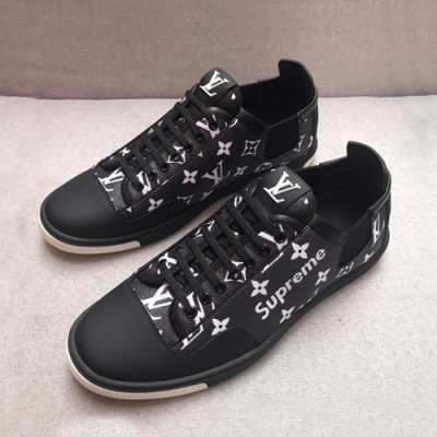 Louis vuitton 2019 Mens Leather Sneakers  - 루이비통 2019 남성용 레더 스니커즈 LOUS0285,Size(245 - 265).블랙