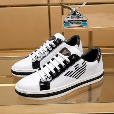 Armani 2019 Mens Leather Sneakers  - 알마니 2019 남성용 레더 스니커즈 ARMS0033,Size(240 - 270).화이트