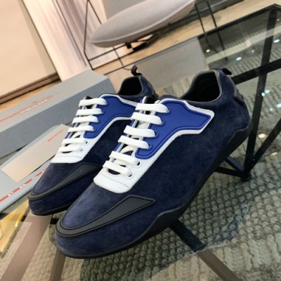 Prada 2019 Mens Leather Sneakers - 프라다 2019 남성용 레더 스니커즈,PRAS00196,Size(240 - 275).네이비