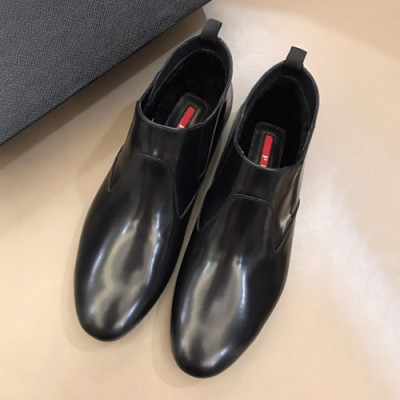 Prada 2019 Mens Leather Boots - 프라다 2019 남성용 레더 부츠,PRAS00197,Size(240 - 265).블랙