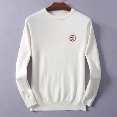 Moncler 2019 Mens Retro Logo Crew-neck Sweater - 몽클레어 2019 남성 레트로 로고 크루넥 스웨터  Moc0817x.Size(m - 3xl).2컬러(화이트/오렌지)