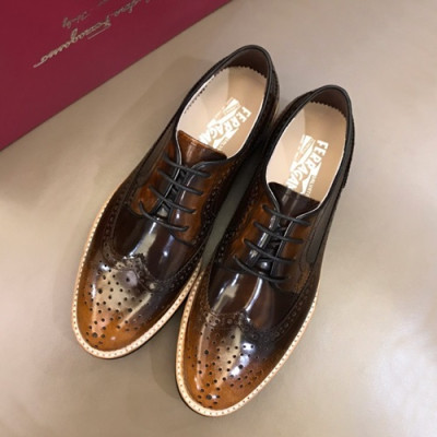 Ferragamo 2019 Mens Leather Oxford Shoes - 페라가모 2019 남성용 레더 옥스퍼드 슈즈 FGMS0091,Size(240 - 270).브라운