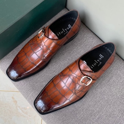 Berluti 2019 Mens Leather Oxford Shoes -  벨루티 2019 남성용 레더 옥스퍼드 슈즈 BERTS0046.Size(240 - 270).오렌지브라운