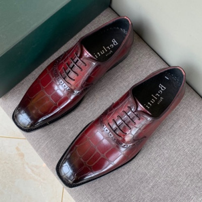 Berluti 2019 Mens Leather Oxford Shoes -  벨루티 2019 남성용 레더 옥스퍼드 슈즈 BERTS0049.Size(240 - 270).와인