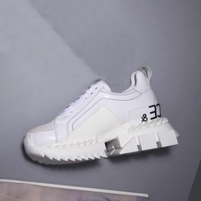 Dolce&Gabbana 2019 Mm / Wm Leather Running Shoes - 돌체앤가바나 2019 남여공용 레더 런닝슈즈 DGS0096,Size(225 - 280).화이트