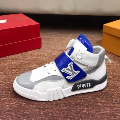 Louis Vuitton 2019 Mens Leather Sneakers - 루이비통 2019 남성용 레더 스니커즈 LOUS0330.Size(240 - 270).화이트