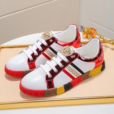 Versace 2019 Mens Leather Sneakers - 베르사체 2019 남성용 레더 스니커즈 VERS0090.Size (240 - 270).화이트