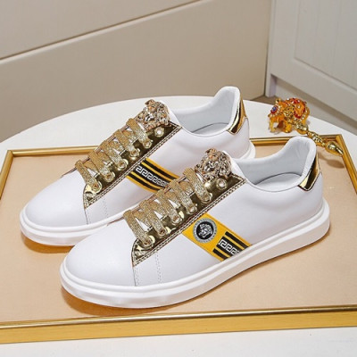 Versace 2019 Mens Leather Sneakers - 베르사체 2019 남성용 레더 스니커즈 VERS0100.Size (240 - 270).화이트