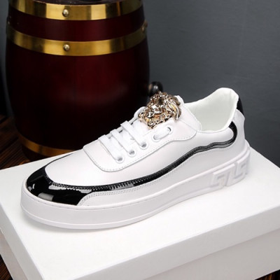 Versace 2019 Mens Leather Sneakers - 베르사체 2019 남성용 레더 스니커즈 VERS0106.Size (240 - 270).화이트