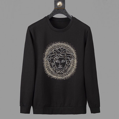 Versace 2019 Mens Medusa Logo Crew-neck Tshirt - 베르사체 2019 남성 메두사 로고 크루넥 긴팔티 Ver0298x.Size(m - 3xl).블랙