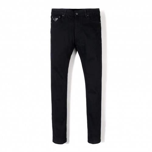 Prada 2019 Mens Logo Slim Fit Denim Pants - 프라다 2019 남성 로고 슬림핏 데님팬츠 Pra0746x.Size(29 - 38).블랙