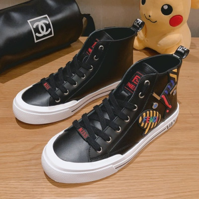 Fendi 2019 Mens Leather Sneakers - 펜디 2019 남성용 레더 스니커즈 FENS0181,Size(240 - 270).블랙