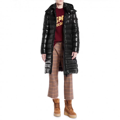 Moncler 2019  Womens Patch Logo Modern Long Down Padding - 몽클레어 2019 여성 패치 로고 모던 롱다운 패딩 Moc0847x.Size(xs - 2xl).블랙