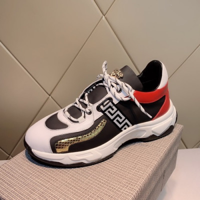 Versace 2019 Mens Leather Sneakers - 베르사체 2019 남성용 레더 스니커즈 VERS0135,Size (240 - 270).화이트