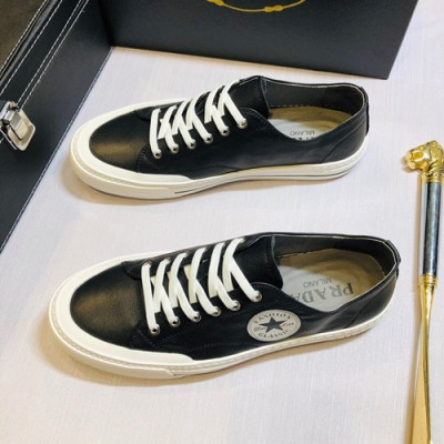 Prada 2019 Mens Leather Sneakers - 프라다 2019 남성용 레더 스니커즈,PRAS00212,Size(240 - 270).블랙