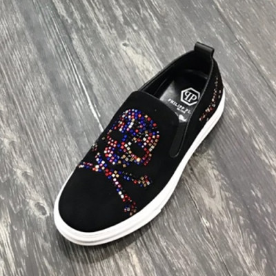 Philipp plein 2019 Mens Leather Slip On - 필립플레인 2019 남성용 레더 슬립온 PPS0126,Size(240 - 275).블랙