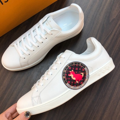 Louis Vuitton 2019 Mens Leather Sneakers - 루이비통 2019 남성용 레더 스니커즈 LOUS0377,Size(240 - 275).화이트