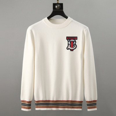 Burberry 2019 Mens Logo Casual Wool Sweater - 버버리 2019 남성 로고 캐쥬얼 울 스웨터 Bur01260x.Size(m - 3xl).아이보리