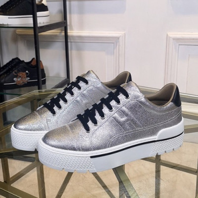 Hermes 2019 Ladies Leather Sneakers - 에르메스 2019 여성용 레더 스니커즈 HERS0243.Size(225 - 250).실버