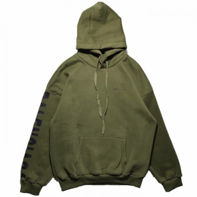 Balenciaga 2019 Mm/Wm Wave Logo Cotton Oversize Hooded - 발렌시아가 2019 남자 웨이브 로고 코튼 오버사이즈 후드티 Bal0325x.Size(s - l).올리브