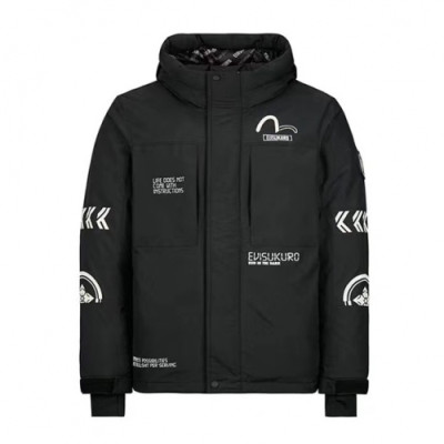 Evisu Mens Embroidery Evisukuro Casual Down Jacket - 에비수 2019 남성 자수 갈매기 캐쥬얼 다운 자켓 Evi10x