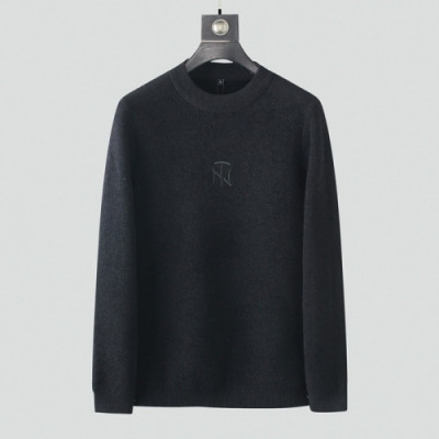 Armani 2019 Mens Crew  Neck Wool Sweater - 알마니 2019 남성 크루넥 울 스웨터 Arm0315x.Size(l - 4xl).블랙