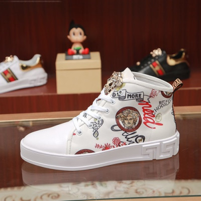 Versace 2019 Mens Leather Sneakers - 베르사체 2019 남성용 레더 스니커즈 VERS0145,Size (240 - 270).화이트