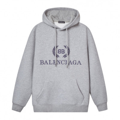 Balenciaga 2019 Mm/Wm Logo Oversize Cotton Hood Tee - 발렌시아가 남자 로고 오버사이즈 코튼 후드티 Bal0329x.Size(s - 2xl).그레이