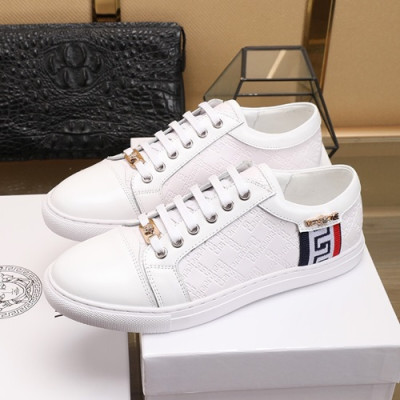 Versace 2019 Mens Leather Sneakers - 베르사체 2019 남성용 레더 스니커즈 VERS0164,Size (240 - 270).화이트