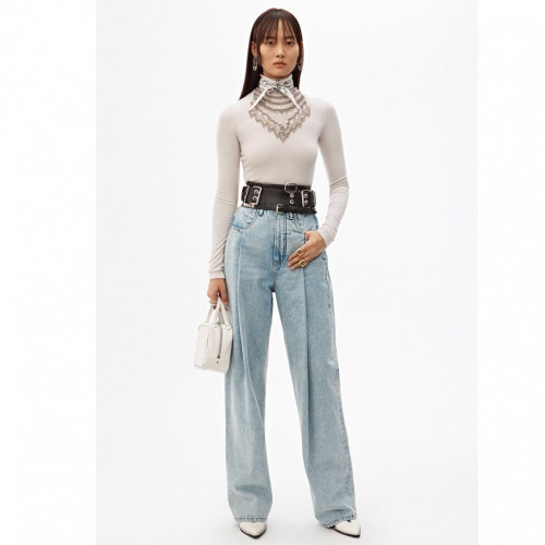 Alexsander Wang Womens Classic Denim Pants - 알렉산더왕 2019 여성 로고 클래식 데님 팬츠 Alw0023x.Size(26 - 29).블루