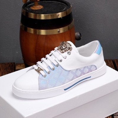 Versace 2019 Mens Leather Sneakers - 베르사체 2019 남성용 레더 스니커즈 VERS0190,Size (240 - 270).화이트