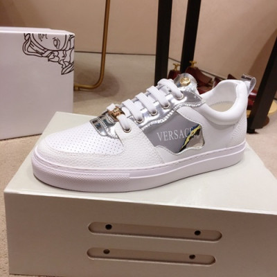 Versace 2019 Mens Leather Sneakers - 베르사체 2019 남성용 레더 스니커즈 VERS0196,Size (240 - 270).화이트