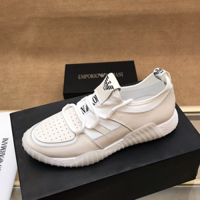 Armani 2019 Mens Leather Sneakers  - 알마니 2019 남성용 레더 스니커즈 ARMS0102,Size(240 - 270).화이트