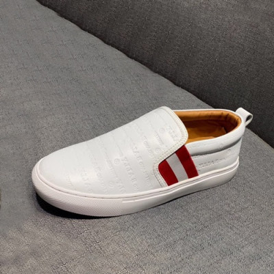 Bally 2019 Mens Leather Slip On - 발리 2019 남성용 레더 슬립온,BALS0082,Size(240 - 270).화이트